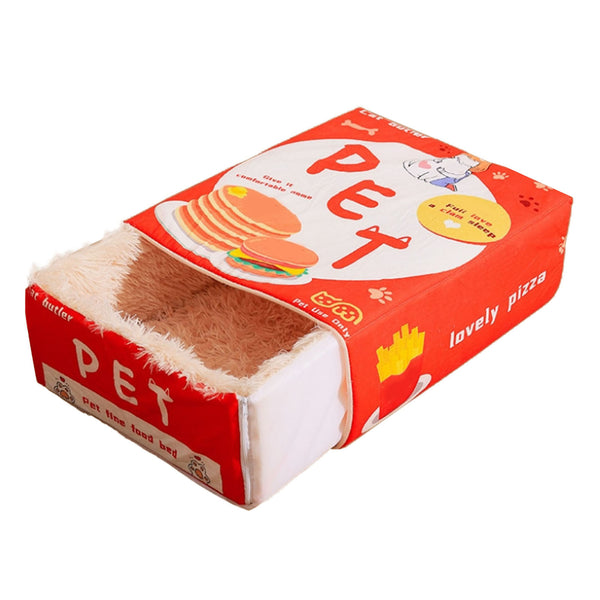 Cuccia Gatto Forma Scatola Snack Rossa