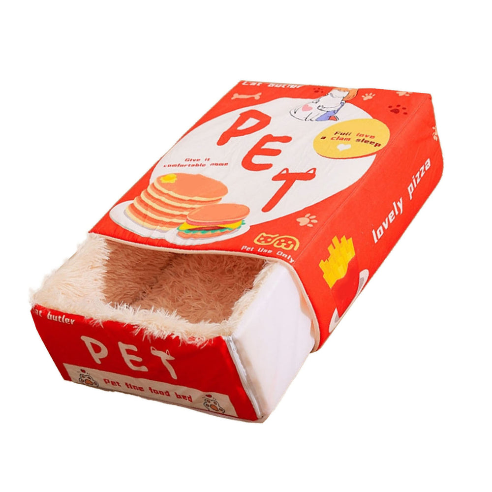 Cuccia Gatto a Forma di Scatola Snack Rossa