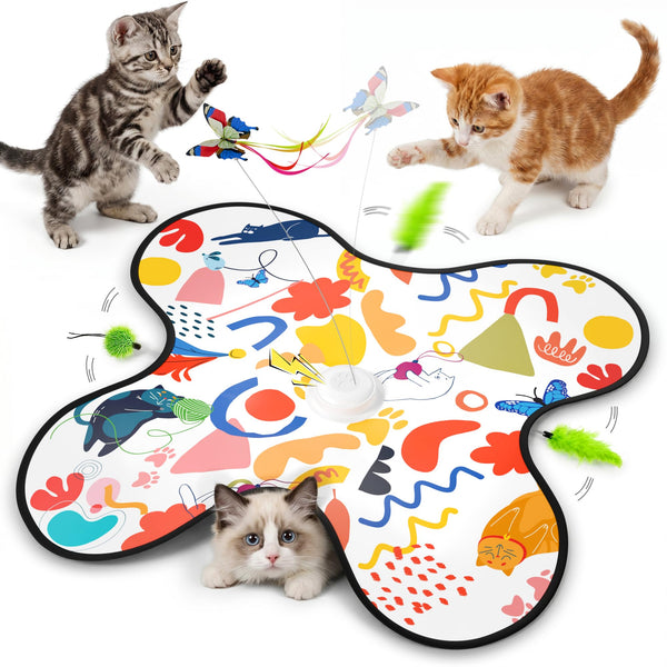 Gioco Interattivo Gatto Ricaricabile Hide & Seek con Farfalla